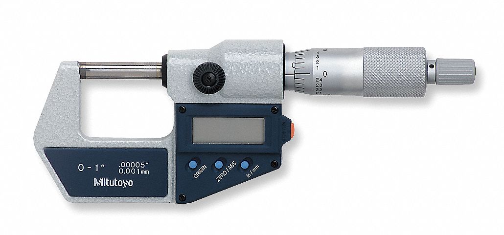 Mitutoyo Digimatic Micrometer 293-721-30 Range : 0-1"/0-25mm No. : 293-721 Resolution : 0.00005"/0.001mm SPC output