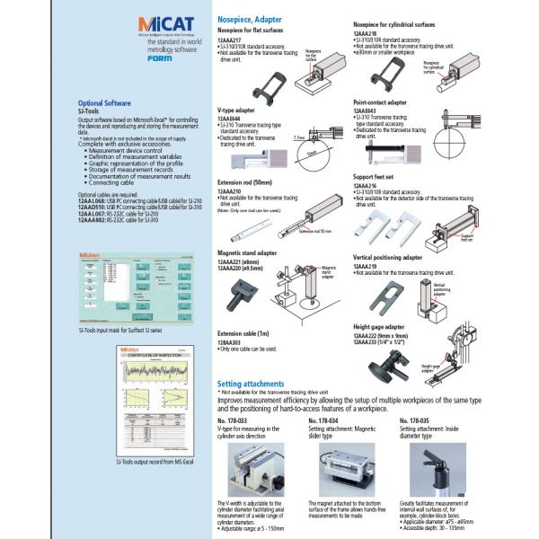 Mitutoyo 178-563-11E Surftest SJ-210 Surface Ronch/mm] “R2µm; .75mN” Range Roughness Tester, 16mm Retractable Type