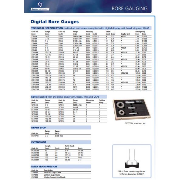 XT3 Digital Micrometer With Bluetooth 3-4mm XTD3M-BT