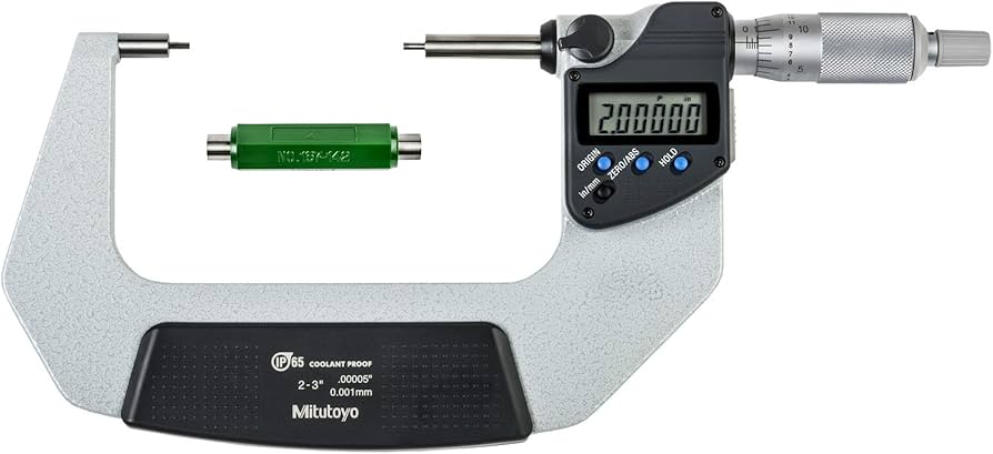 Digital Spline Micrometer IP65 Inch/Metric, 50-75mm/2-3", 2mm Measuring Face 331-363-30