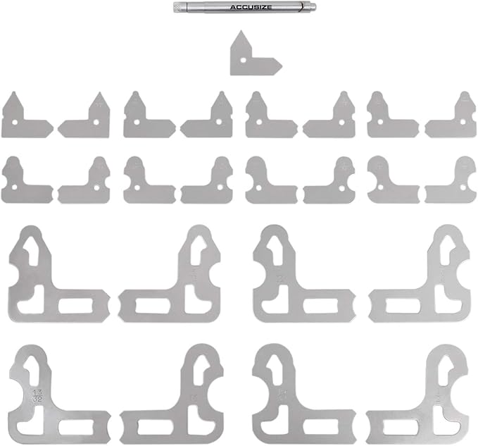 MHC 615-4226 Radius gauge set 26pcs w/holder 0.5-13.0mm by 0.5mm