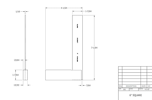 Starrett 3020M-150 Engineers Squares, Try Square 150 x 100 mm Tool Steel