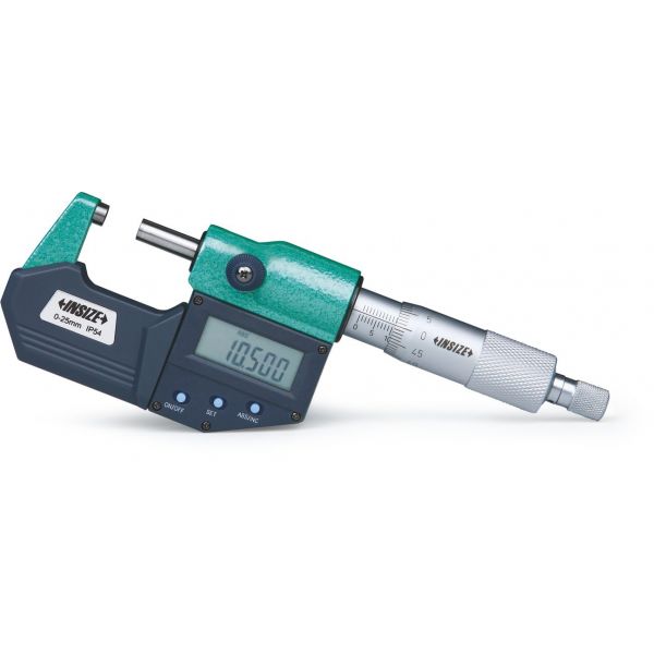 Insize Digital Outside Micrometer 3108-100 Range 3-4"/75-100mm Resolution .00005"/.001mm