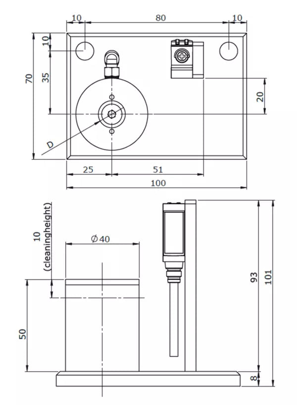 63AAA102 StyliCleaner SC1 for straight styli stylus diameter  0-8,0mm, minimum stylus length 20,0mm