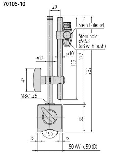 Magnetic Stand with Fine Adjustment 160mm Working Radius Item number: 7010SN