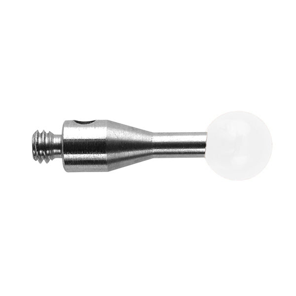 M2 Ø4 mm zirconia ball, stainless steel stem, L 10 mm, EWL 10 mm A-5003-7261