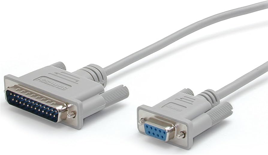 64AAB519 M/F SERIAL CABLE, DB-9(F) DB-25(M) 6'