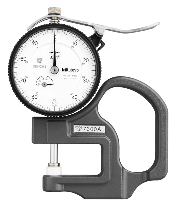 Dial Indicator Thickness Gauge 0-0,5", 0,001", Standard, Ceramic Contact Elements 7300A Throat Depth 1.2"