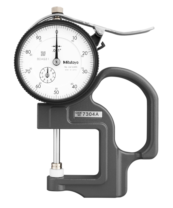 Dial Indicator Thickness Gauge 0-1", 0,001", Standard, Ceramic Contact Elements7304A