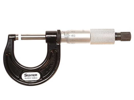 Starrett V436.2MXRL-25 Starrett Mechanical Micrometer Range : 0-25mm Graduation : .001mm Faces : Carbide