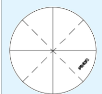 Reticle for MF Gen. B Cross-hair and 45° Broken Lines 12AAG839