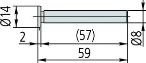 957264 Disk Probe Coaxial Type D=14mm, 59mm Length