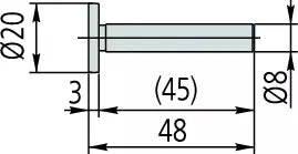 957265 Disk Probe Coaxial Type D=20mm, 48mm Length