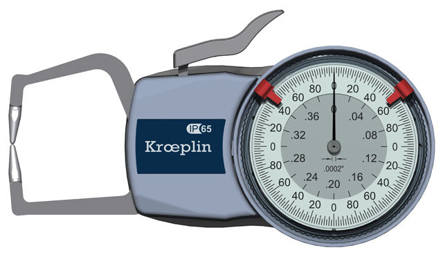 Kroeplin Metric External Caliper Gauge 0-.4", 0.0002", D610