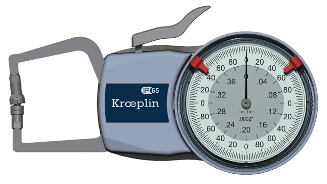 Kroeplin Metric External Caliper Gauge 0-.4", 0.0002", D610T