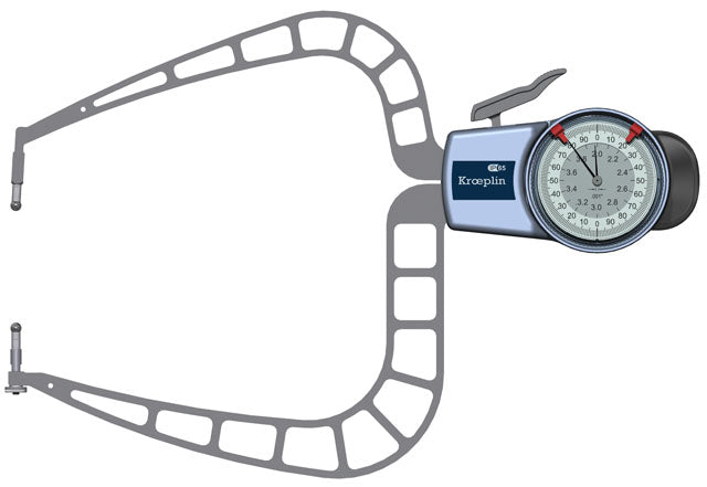 Kroeplin External Dial Caliper Gauge D9100 2-4" grad .001"