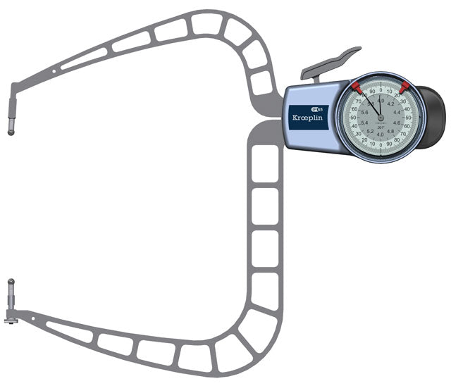 External Dial Caliper Gauge D9150 0-2" grad .001"