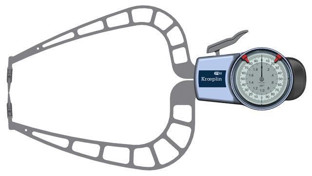 External Dial Caliper Gauge D950S 0-2" grad .001"