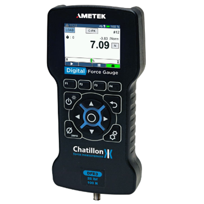 Ametek Chatillon DFE3-100 Digital Force Gauge - 100 x 0.01 lbf, N 500 x .1N, Kgs 50 x.01Kg, 1600 x 0.1ozf, 50000 x 1gf