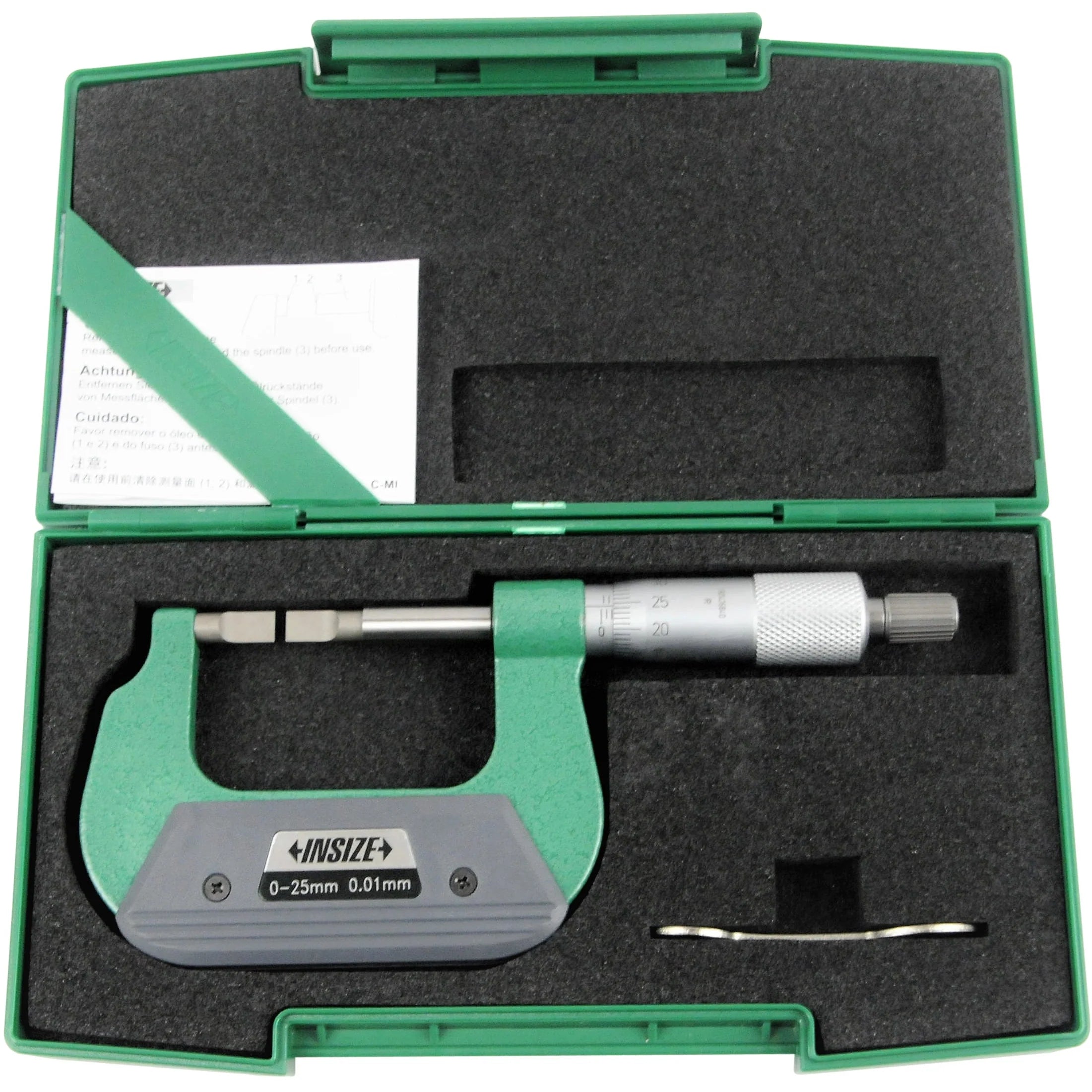 Insize 3232-25 Blade Micrometer 0-25mm Graduation .01mm