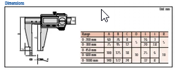 Digital ABS Caliper with Nib Style Jaws Inch/Metric, 0-40"/0-1000mm 550-227-10