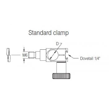 Noga STANDARD CLAMP 8MM - FA1100 Standard Clamp 8mm and dovetail