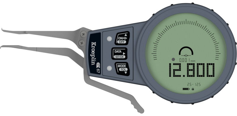 External Digital  groove Caliper Gauge G002 range 2.5-12.5mm/.1-.5"