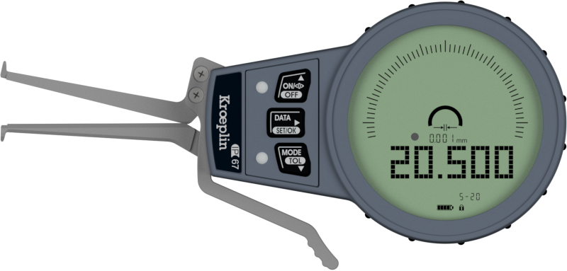 Kroeplin External Digital  groove Caliper Gauge G005 range 5-20mm/.2-.8"