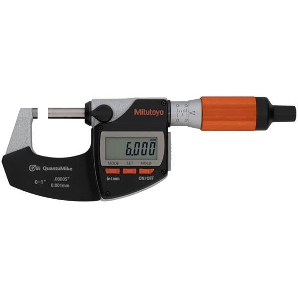 MITUTOYO 293-140-40 Digital Micrometer QuantuMike IP65 0-25mm Resolution .001mm