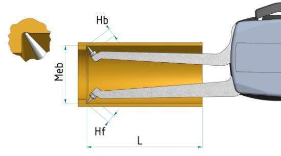 Kroeplin H2G60 mechanical internal measuring gauge  Measuring range 60-80 mm Grad 0,01 mm Measuring depth L max.: 85 mm
