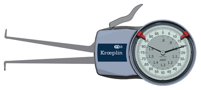 Kroeplin Metric Internal Dial Caliper Gauge .8-1.6" x .0002" H720