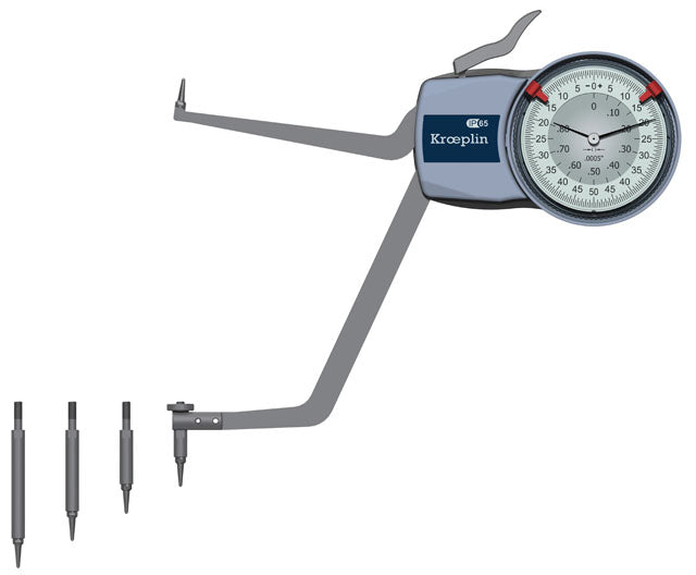 Kroeplin Metric Internal Caliper Gauge 5.2-7.2", .0005" H7M130