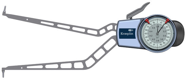 Kroeplin Metric Internal Caliper Gauge 2.8-4.8, 0.001", H970