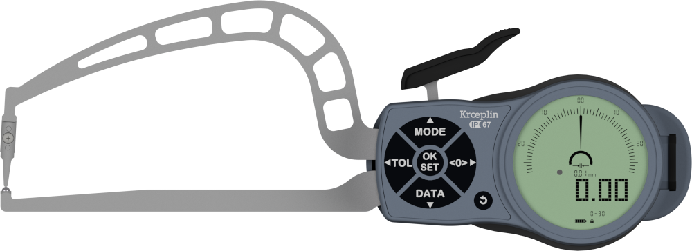 Digital Tube Wall Caliper Gauge 0-30mm, 0.001mm K3R30S