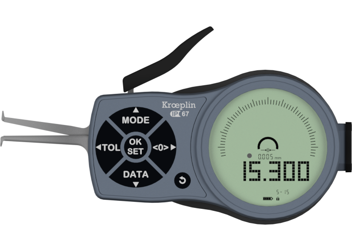 Internal Digital Caliper Gauge L105, 5-15mm/.2-.6"