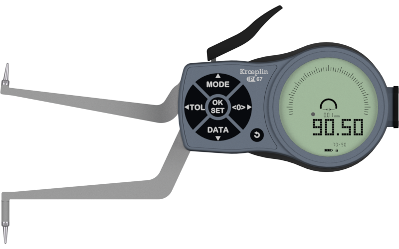 Internal Digital Caliper Gauge L270, 70-90mm/2.8-3.6"