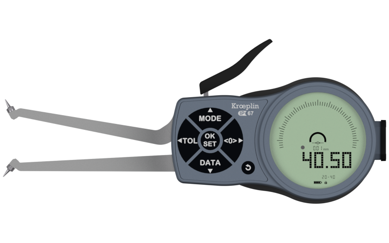 L2G20 electronic internal measuring gauge  Measuring range Meb: 20 – 40 mm Numerical interval Zw: 0,001 / 0,002 / 0,005 / 0,01 / 0,02 / 0,05mm Measuring depth L max.: 85 mm