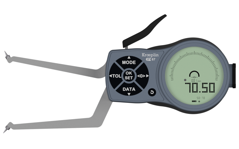 L2G50 electronic internal measuring gauge  Measuring range Meb: 50-70mm Numerical interval Zw: 0,001 / 0,002 / 0,005 / 0,01 / 0,02 / 0,05mm Measuring depth L max.: 85 mm