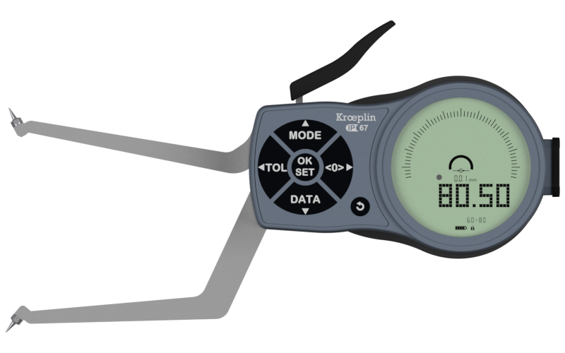 L2G60 electronic internal measuring gauge  Measuring range Meb: 60-80mm Numerical interval Zw: 0,001 / 0,002 / 0,005 / 0,01 / 0,02 / 0,05mm Measuring depth L max.: 85 mm