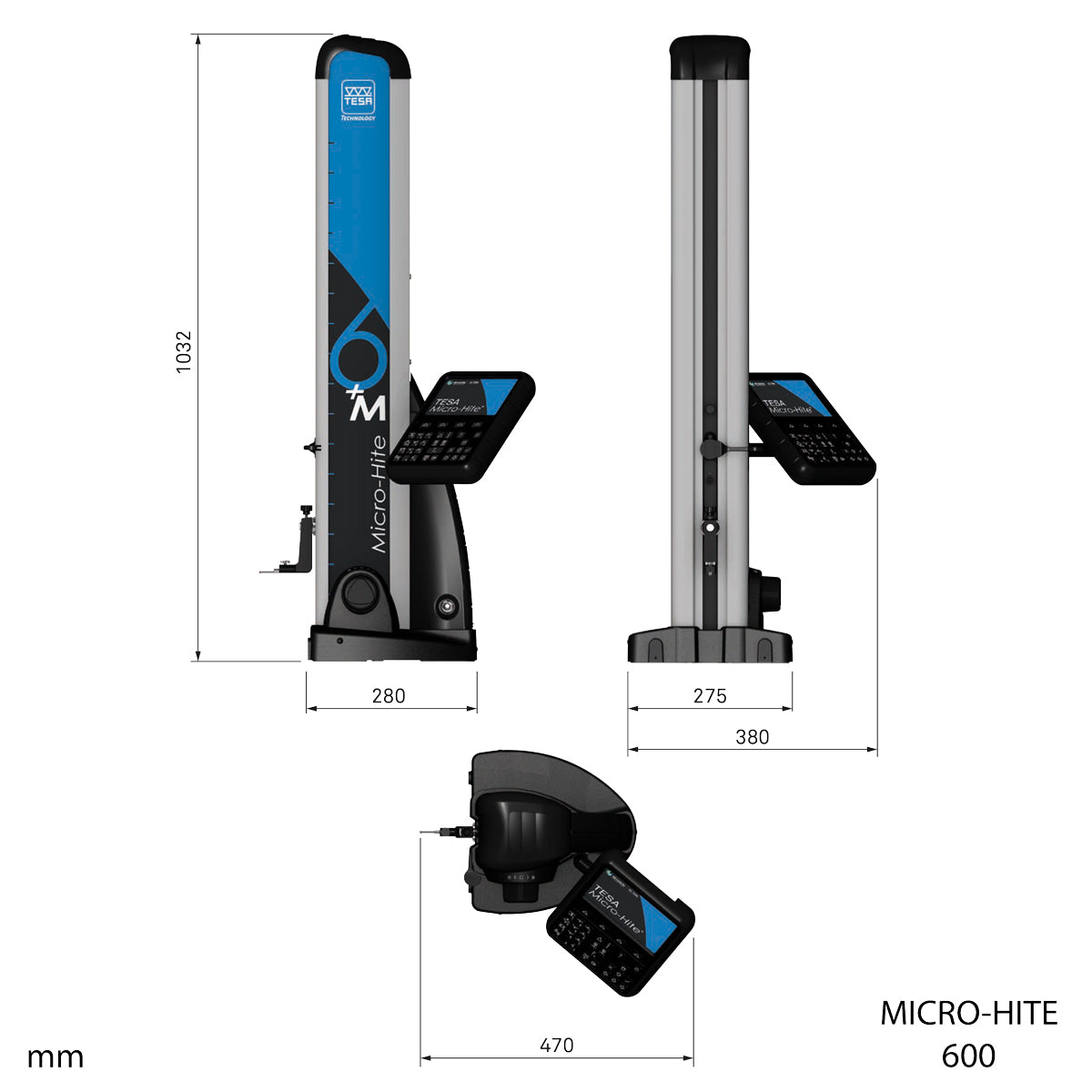 Micro-Hite 600+M Digital Height Gauge 0-600mm/0-24" 00730080 Accuracy .0018mm, 1D and 2D