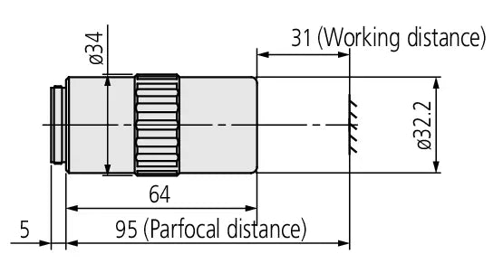 378-823-15 M Plan Apo NIR 10x Objective for bright-field observation in near-infrared range