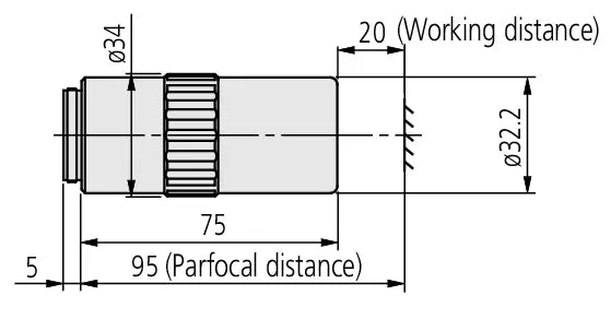 378-824-16 M Plan Apo NIR 20X Objective for bright-field observation in near-infrared range