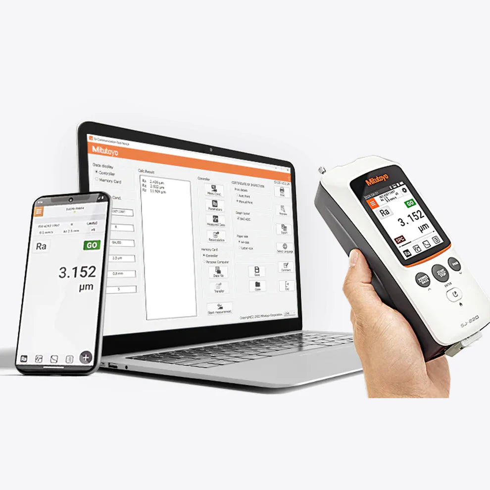 178-742-13 SJ-220 Portable Surface Roughness Tester, Imperial / Metric, Measuring Range 16mm, Resolution 0.001µm, Drive Unit Standard, Stylus Tip Angle 90°, Radius 5μm