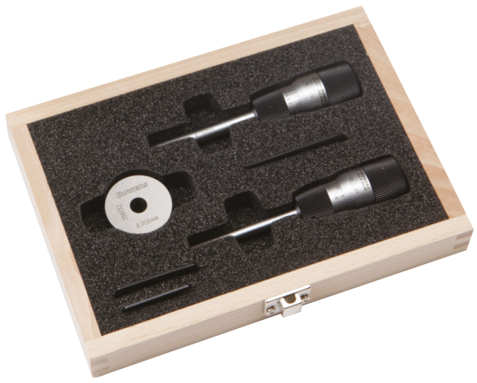 Bowers SXTA3M Set of 3 Point Micrometers Depth: 58mm Graduation: .005mm Range: 6-10mm