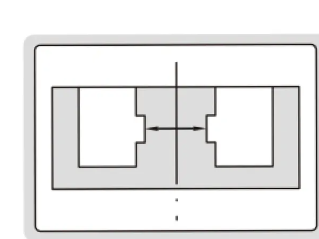 INSIZE 1187-150 ELECTRONIC OUTSIDE GROOVE CALIPER RANGE 0-6"/0-150mm, DEPTH 40mm/1.6"