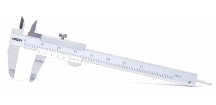 INSIZE 1205-200 VERNIER CALIPER, 0-200mm/0-8", Graduation .05mm/1/128" accuracy ±.05mm