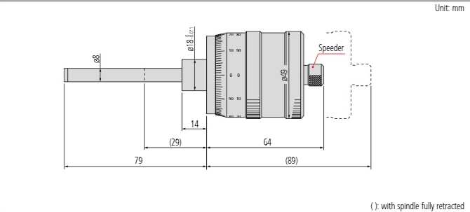 Micrometer Head Non-rotating Spindle 197-201