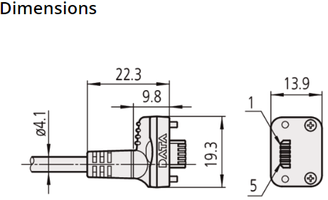 Digimatic Cable with Data Button IP Type 05CZA625