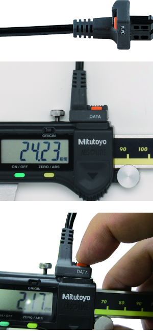 Mitutoyo Digimatic Cable, Straight, Data Button, 959149