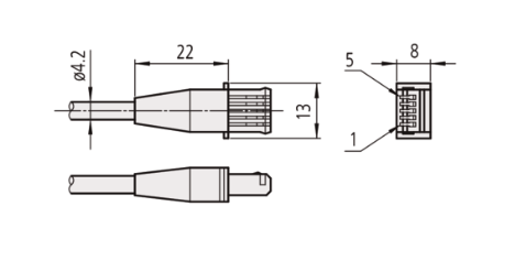 Digimatic Cable, Flat Straight Type 905338